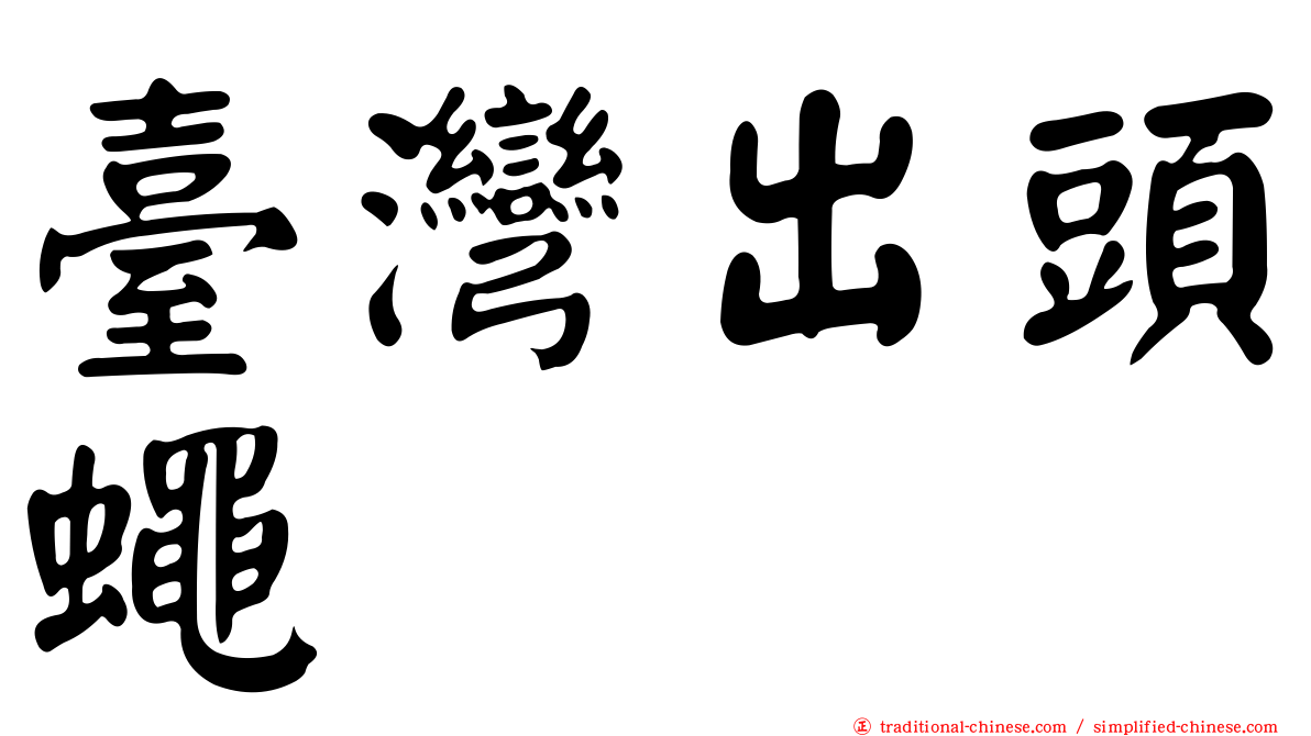 臺灣出頭蠅