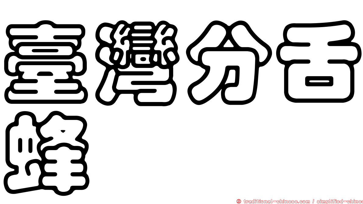 臺灣分舌蜂