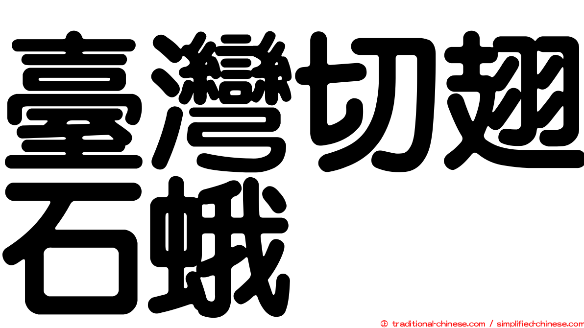 臺灣切翅石蛾