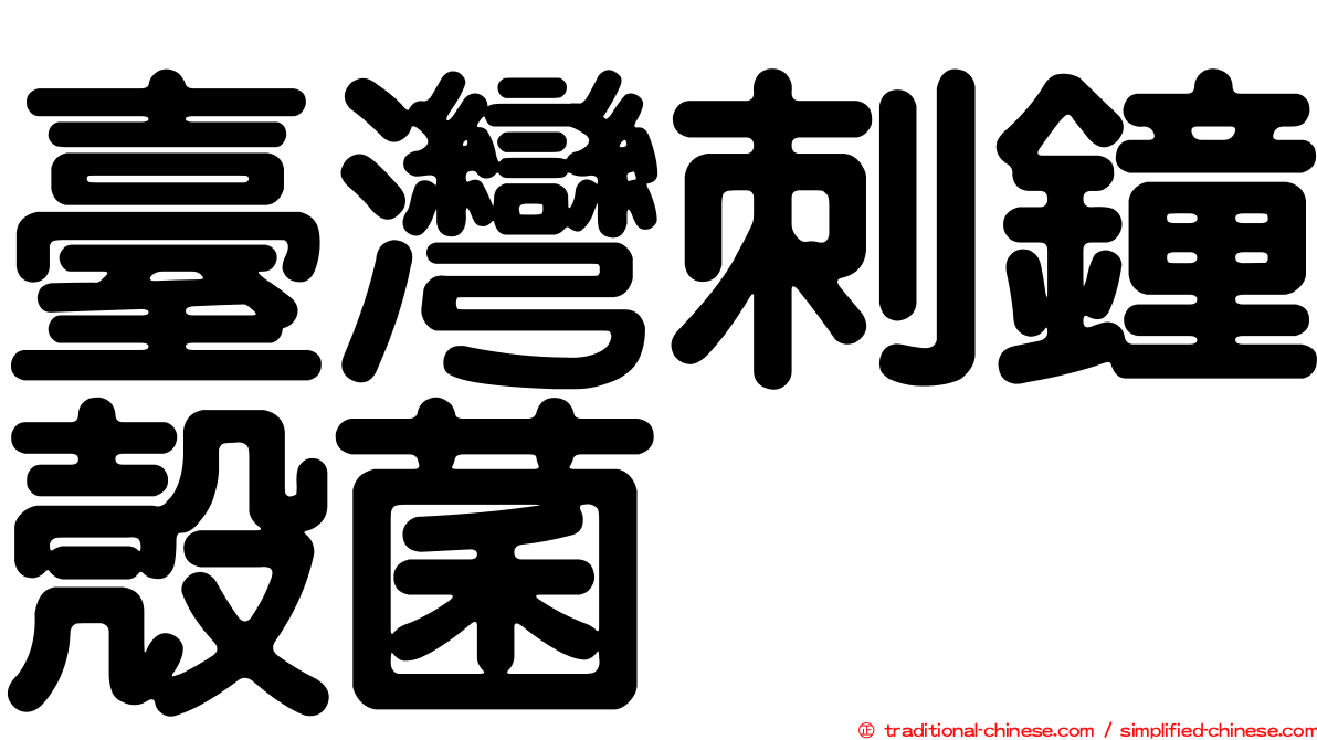 臺灣刺鐘殼菌