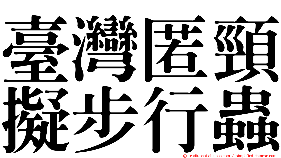 臺灣匿頸擬步行蟲