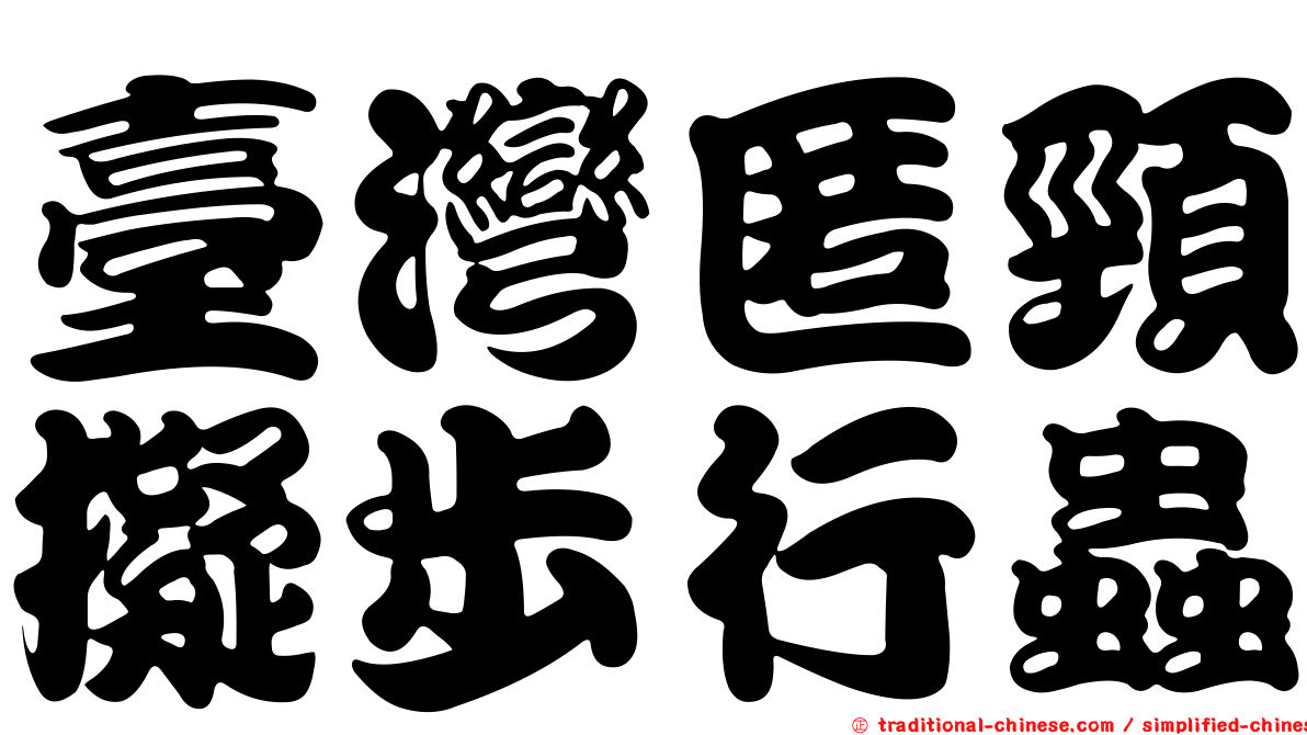 臺灣匿頸擬步行蟲