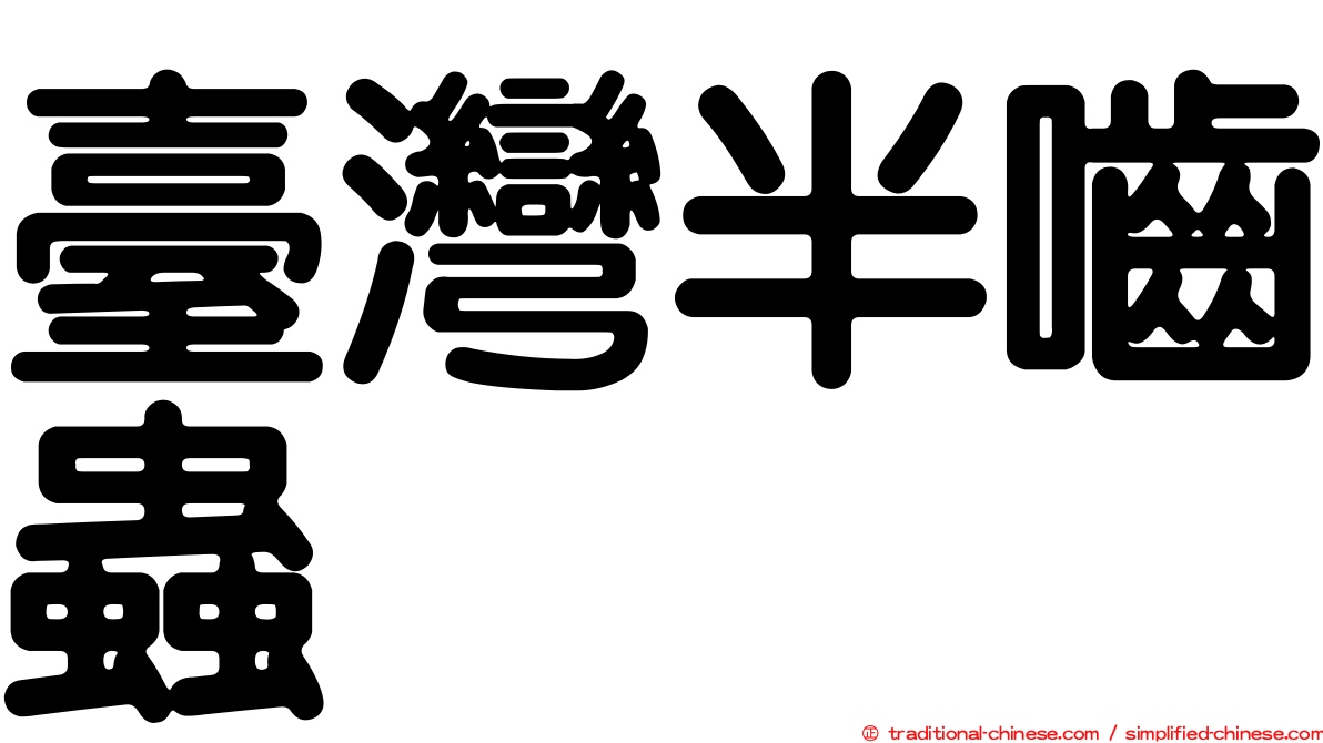 臺灣半嚙蟲