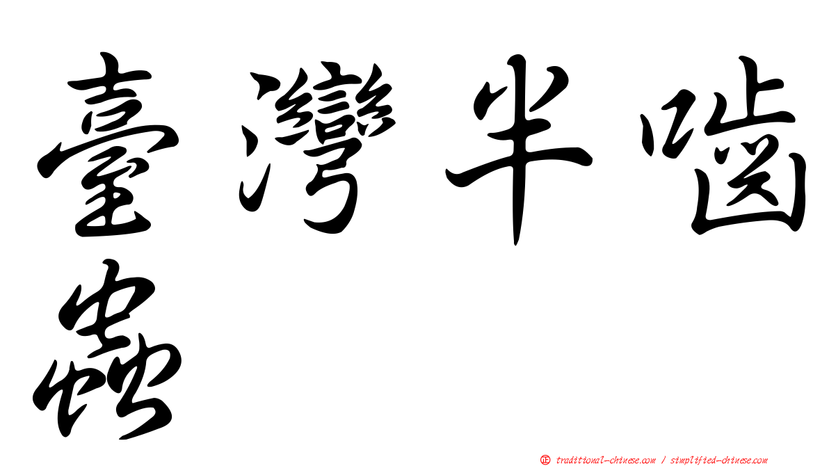 臺灣半嚙蟲