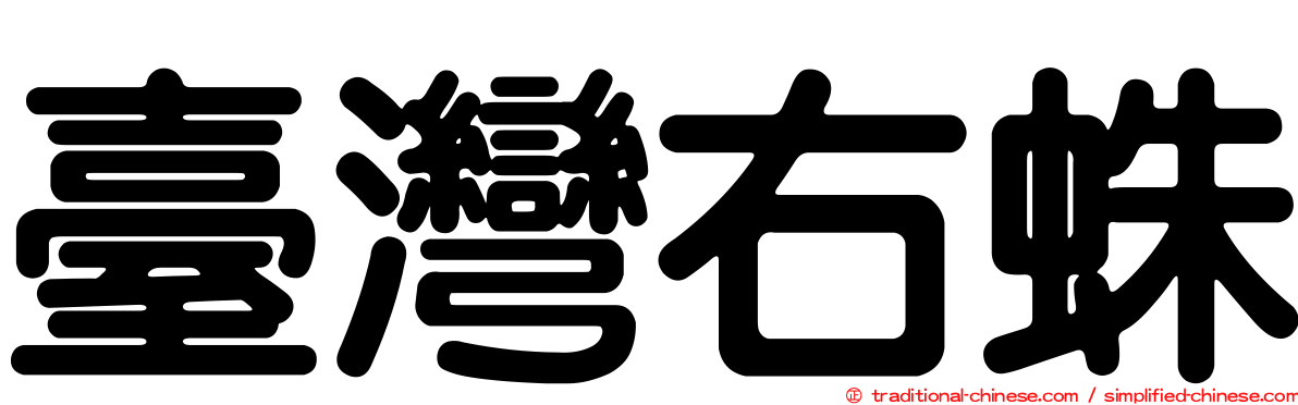 臺灣右蛛