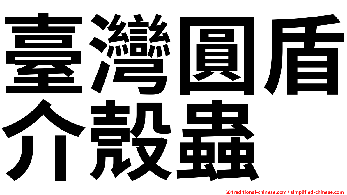 臺灣圓盾介殼蟲