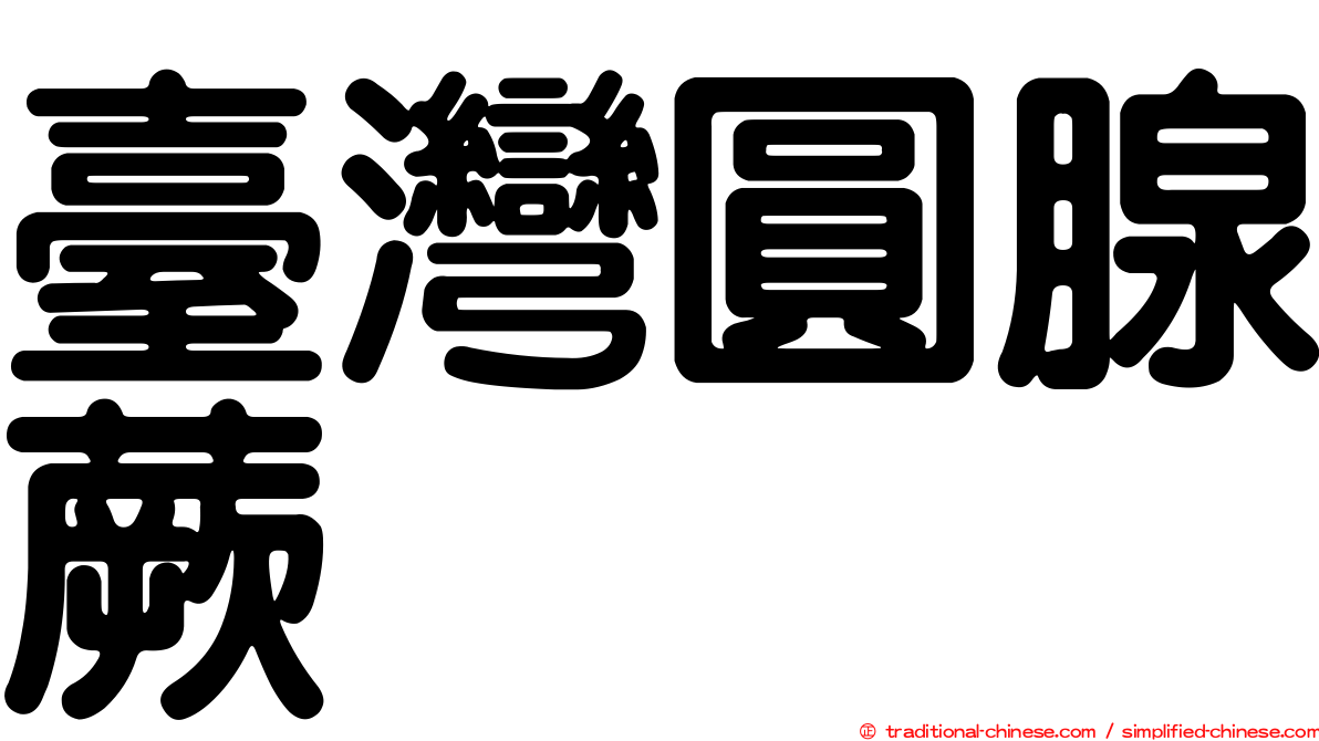 臺灣圓腺蕨
