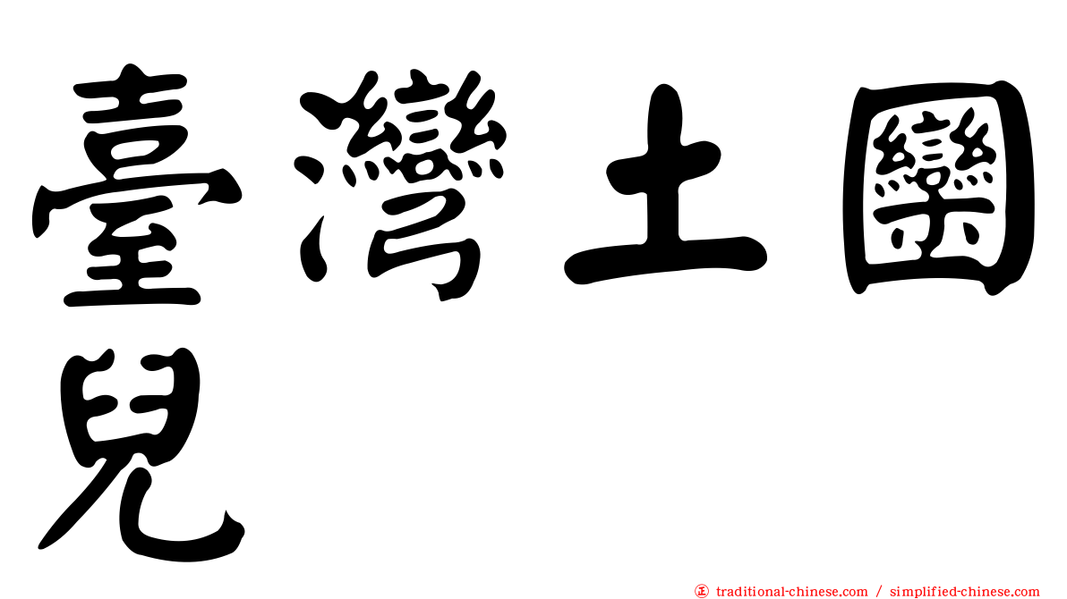 臺灣土圞兒