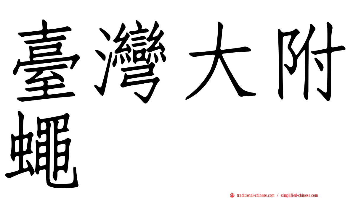 臺灣大附蠅