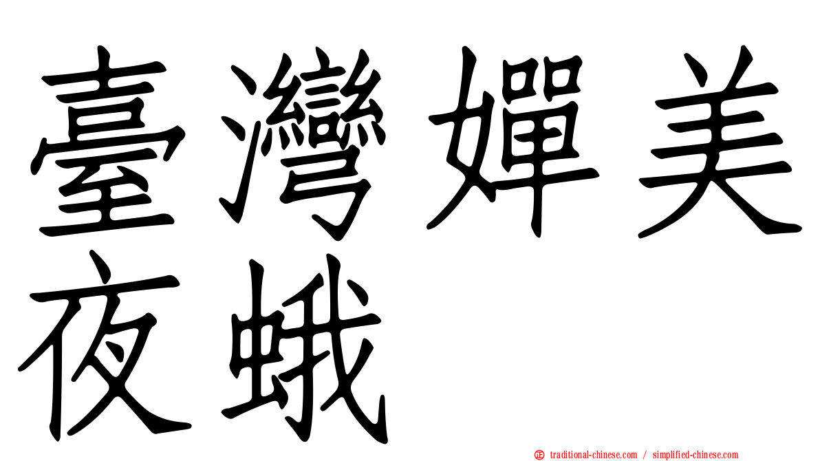 臺灣嬋美夜蛾