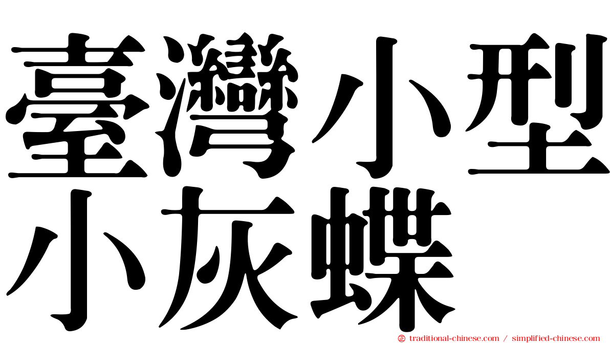 臺灣小型小灰蝶