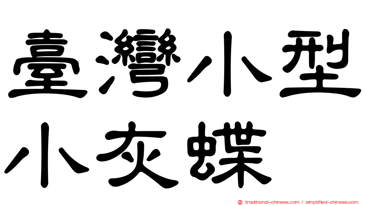 臺灣小型小灰蝶
