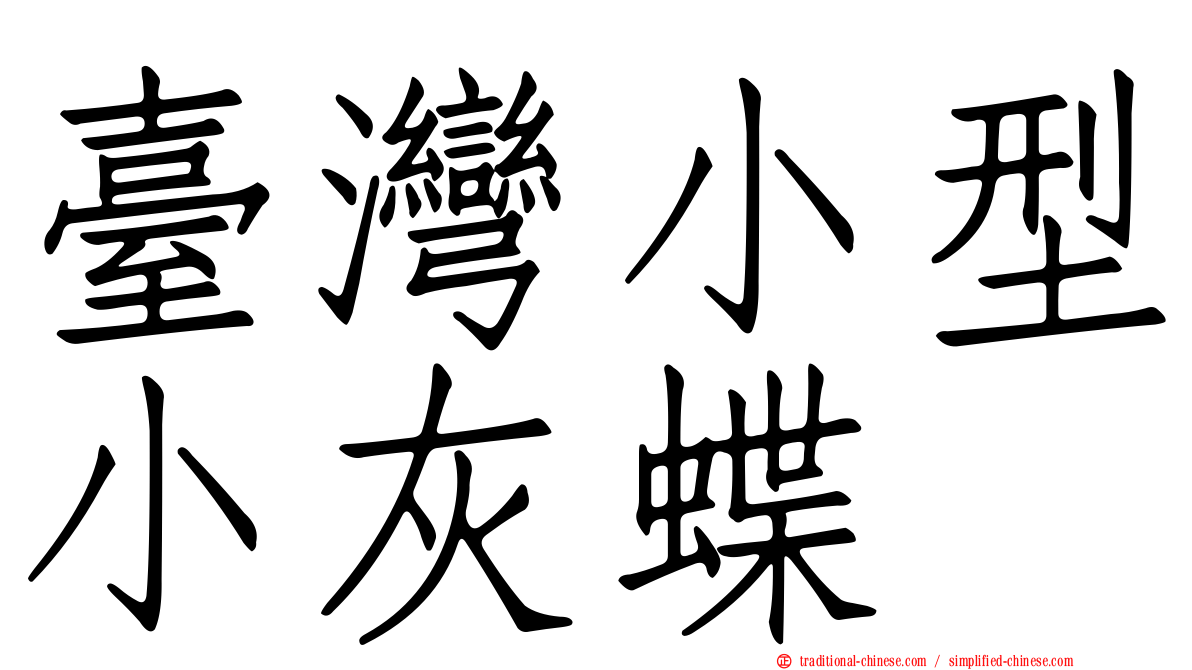 臺灣小型小灰蝶