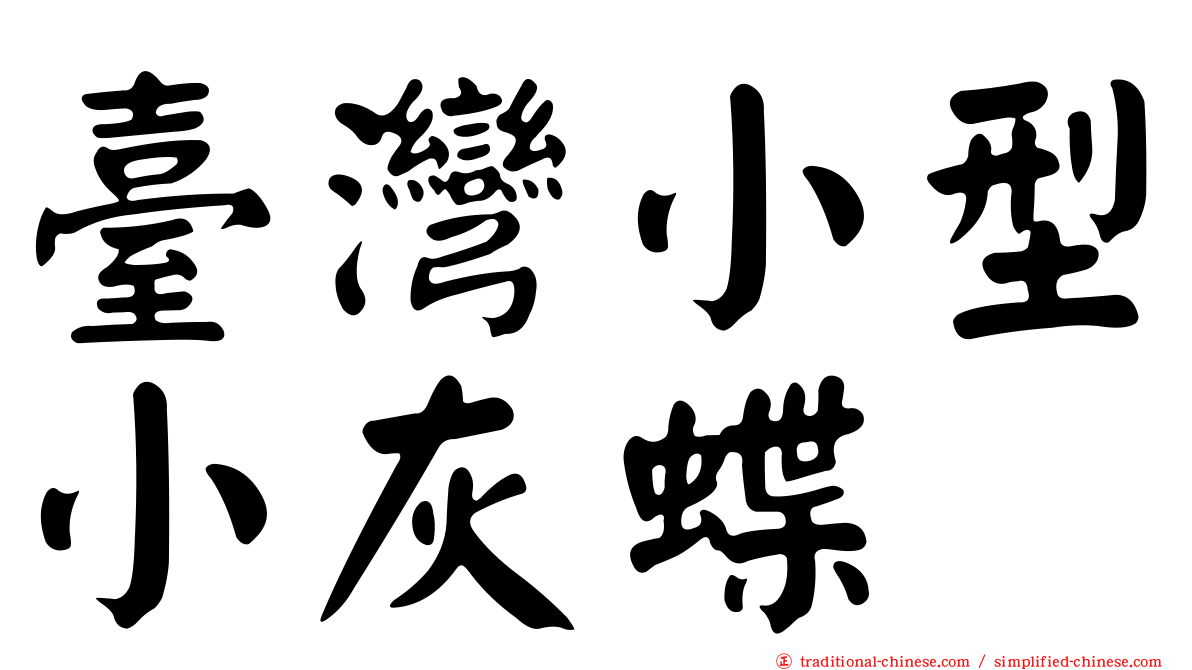 臺灣小型小灰蝶