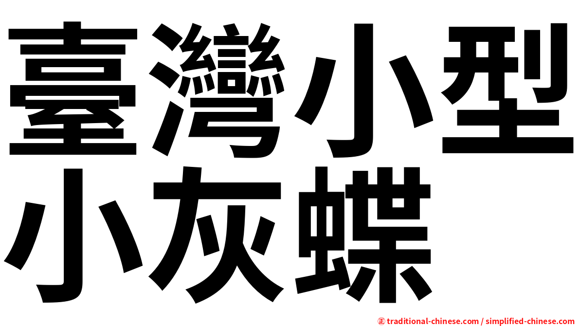 臺灣小型小灰蝶