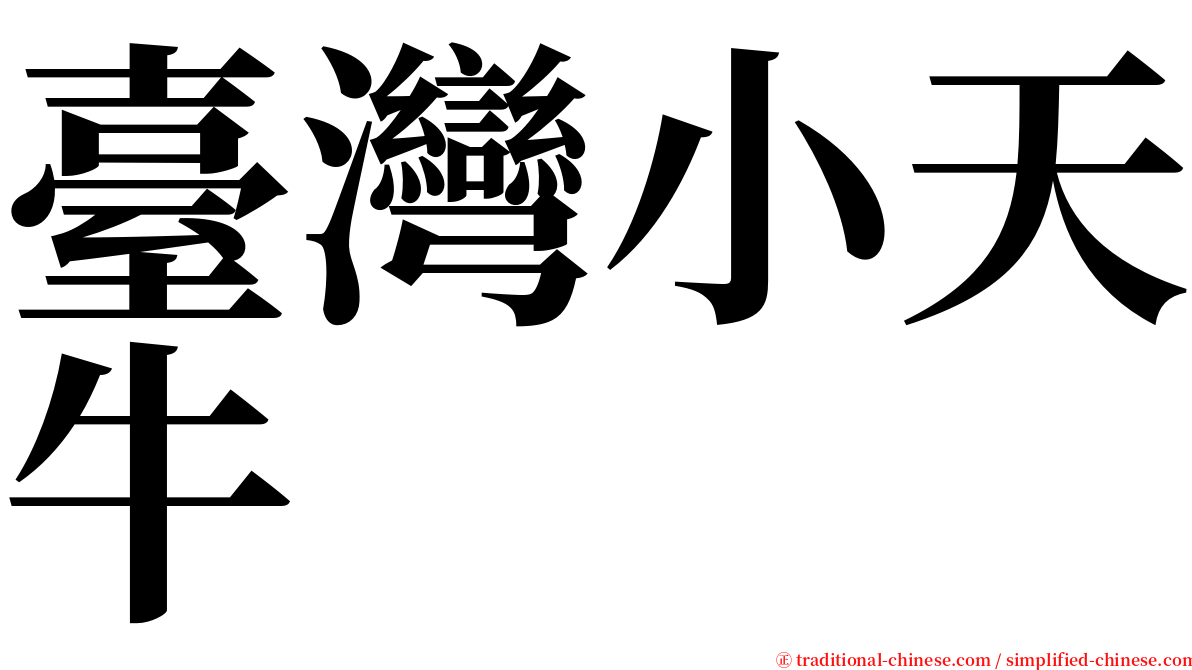 臺灣小天牛 serif font