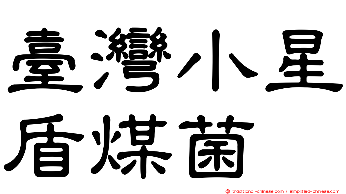 臺灣小星盾煤菌