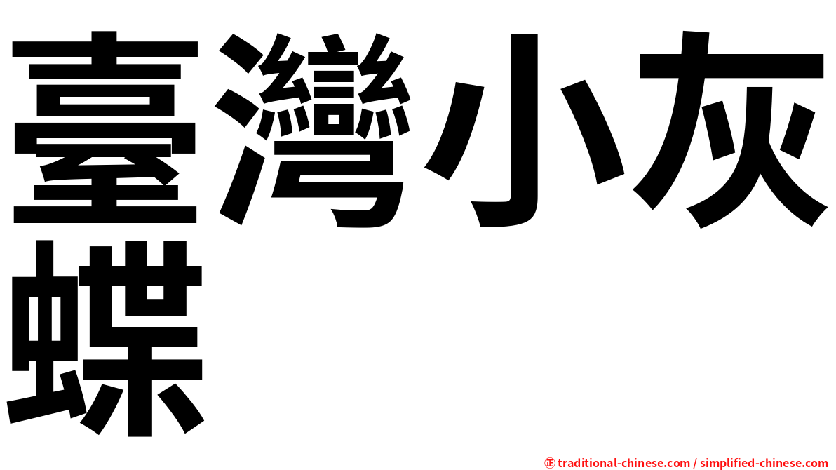臺灣小灰蝶