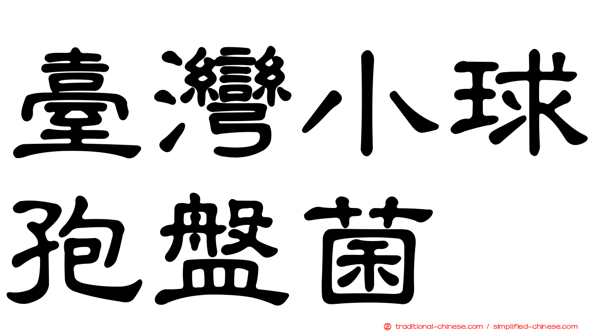 臺灣小球孢盤菌