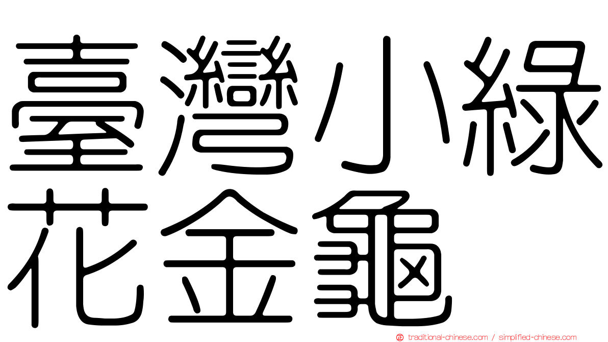 臺灣小綠花金龜