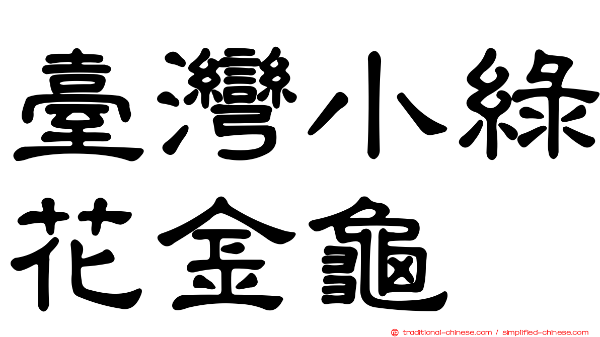 臺灣小綠花金龜
