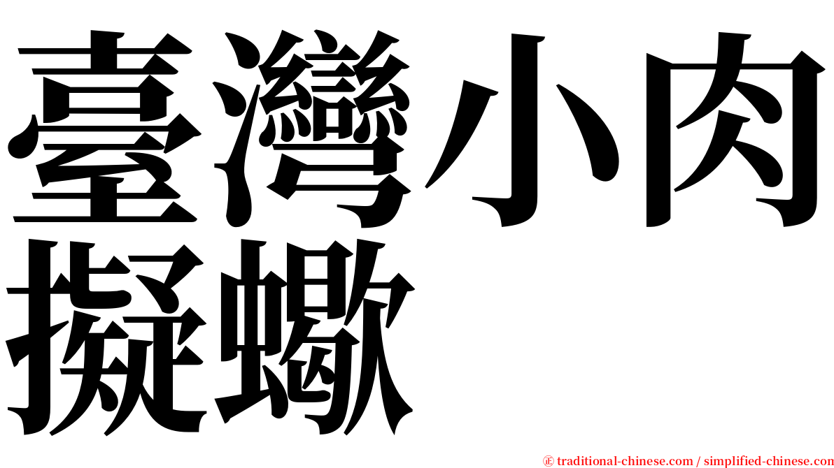 臺灣小肉擬蠍 serif font