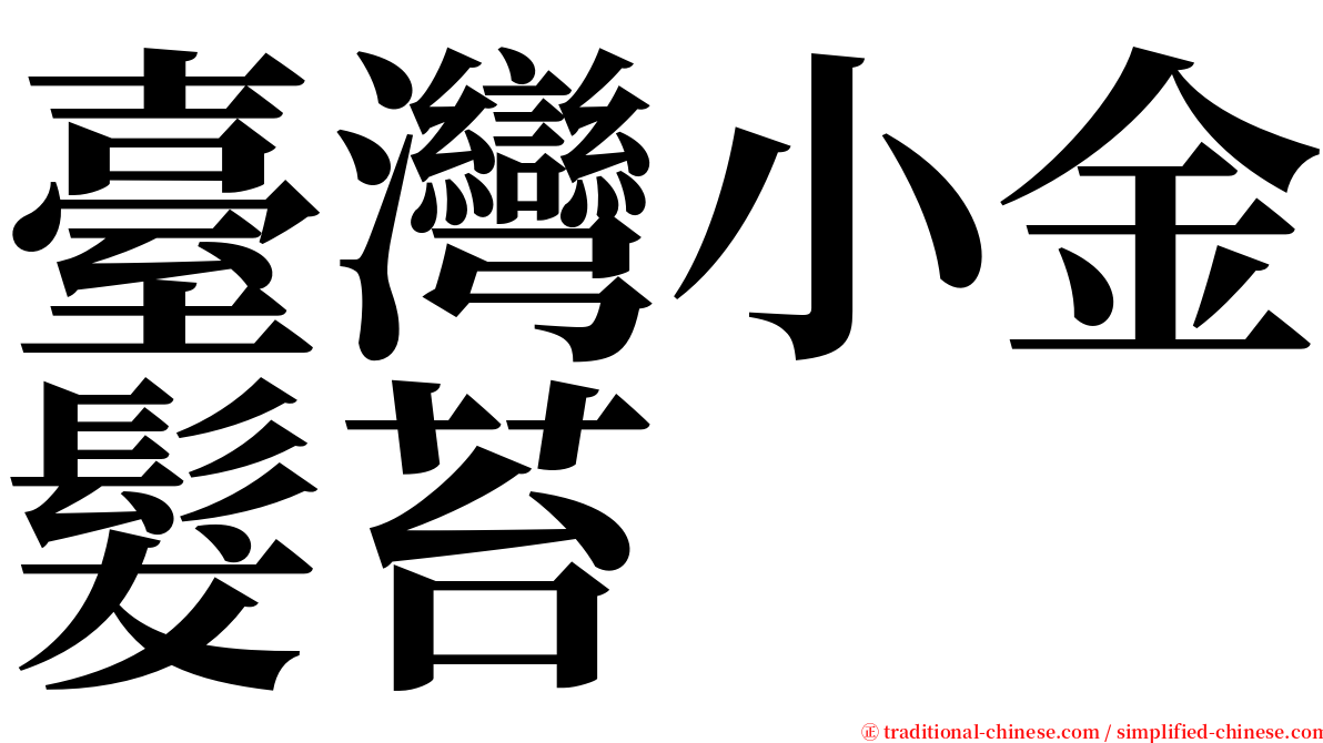 臺灣小金髮苔 serif font