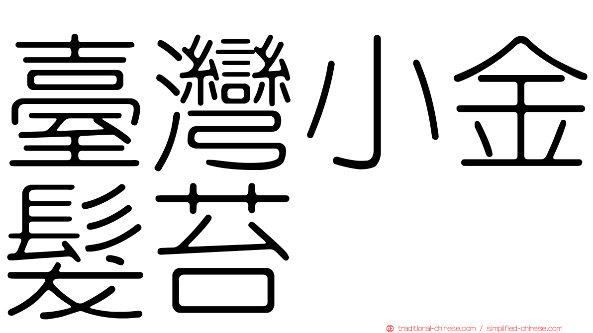 臺灣小金髮苔