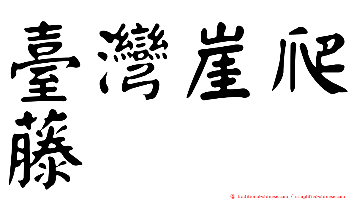 臺灣崖爬藤