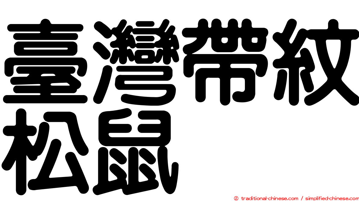 臺灣帶紋松鼠