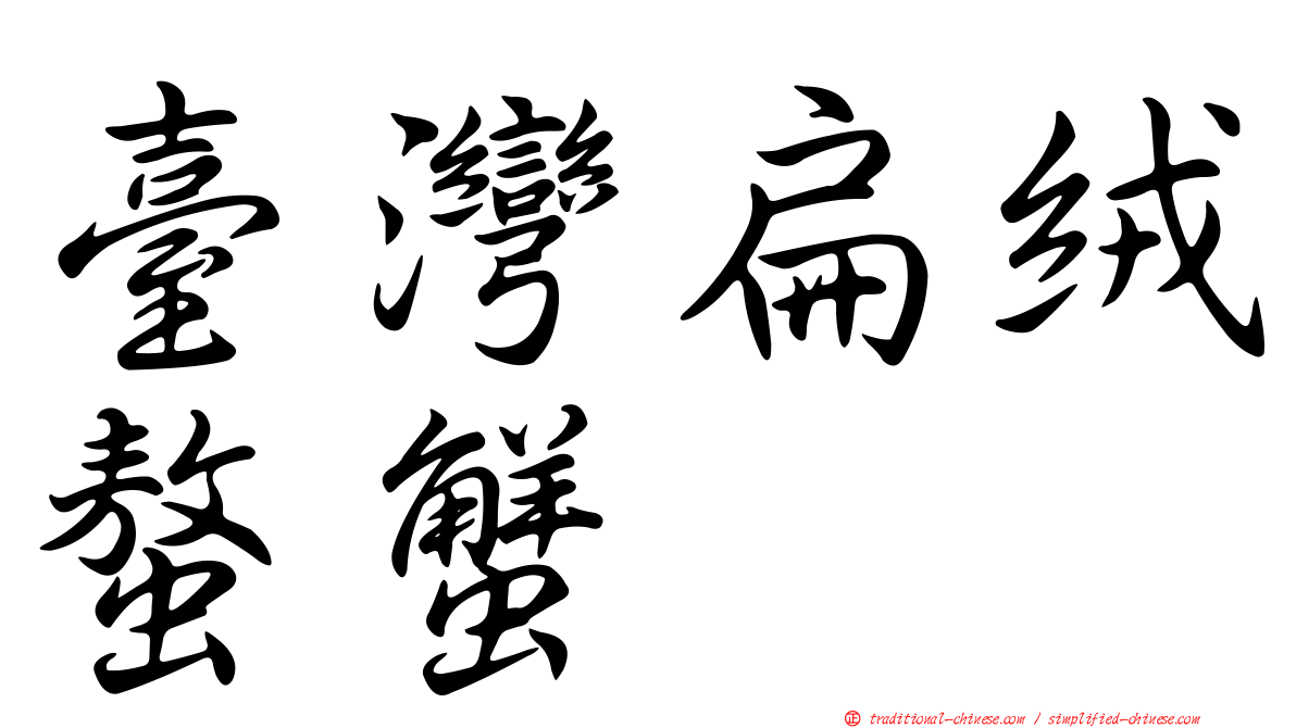 臺灣扁絨螯蟹