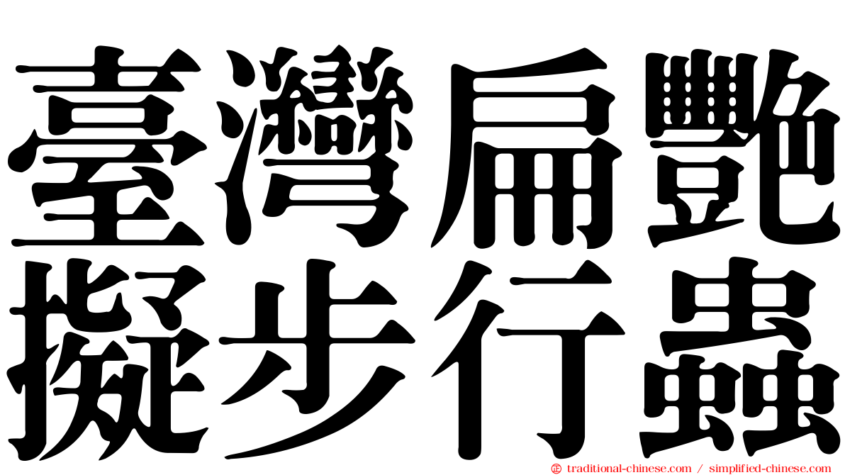 臺灣扁艷擬步行蟲