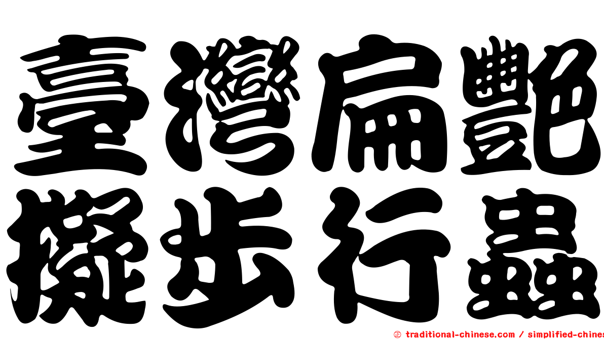 臺灣扁艷擬步行蟲