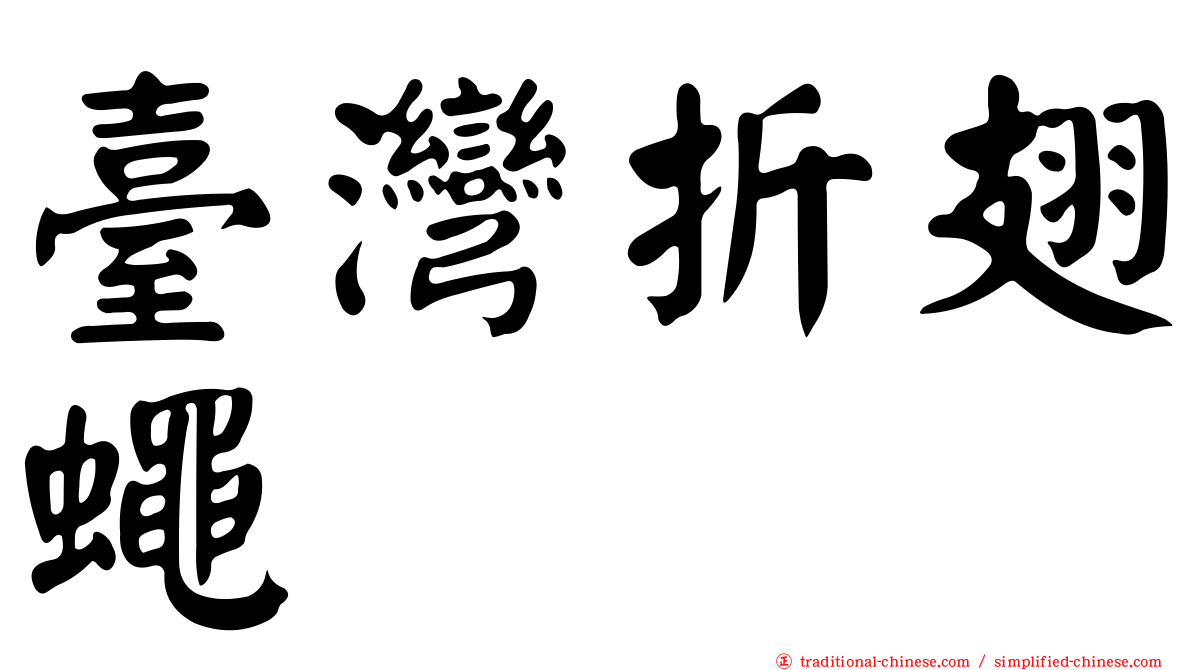 臺灣折翅蠅