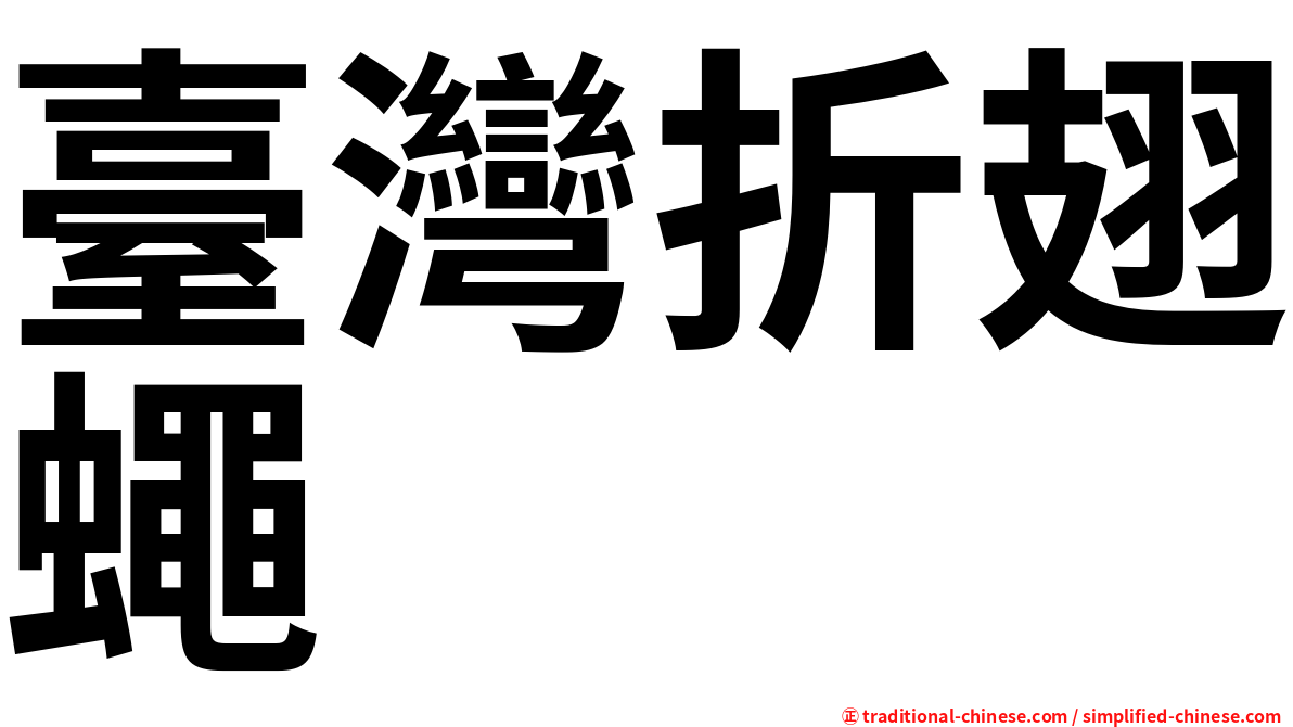 臺灣折翅蠅