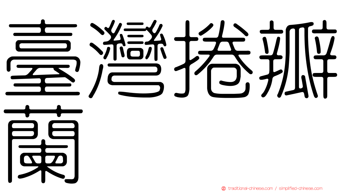 臺灣捲瓣蘭