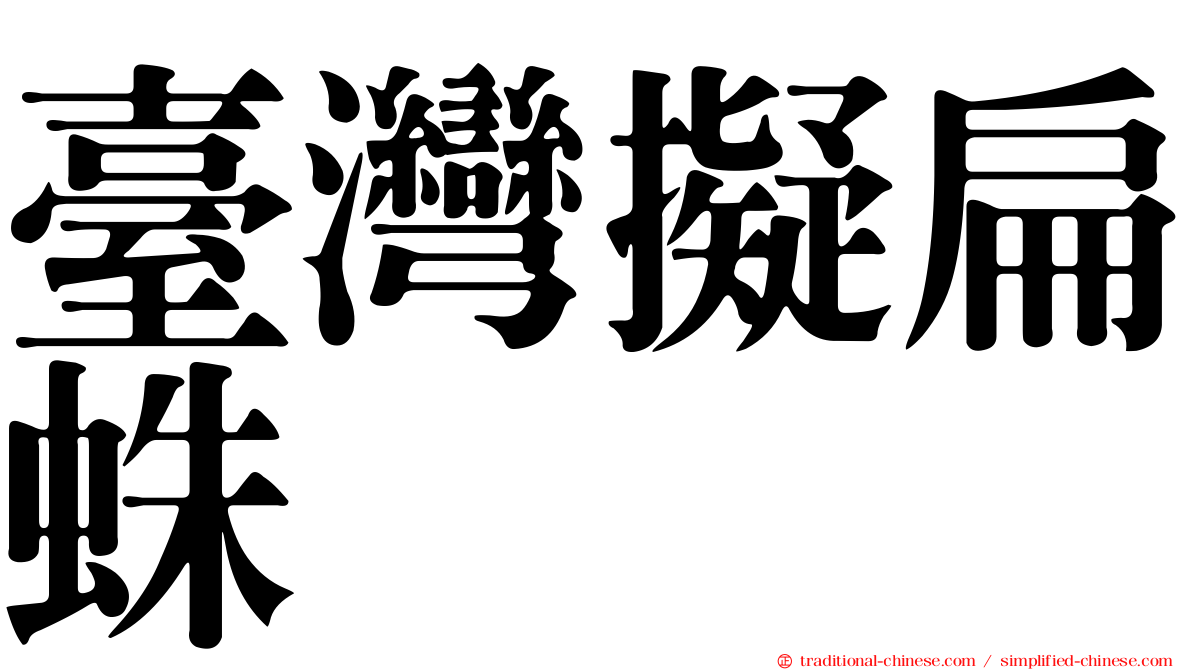 臺灣擬扁蛛