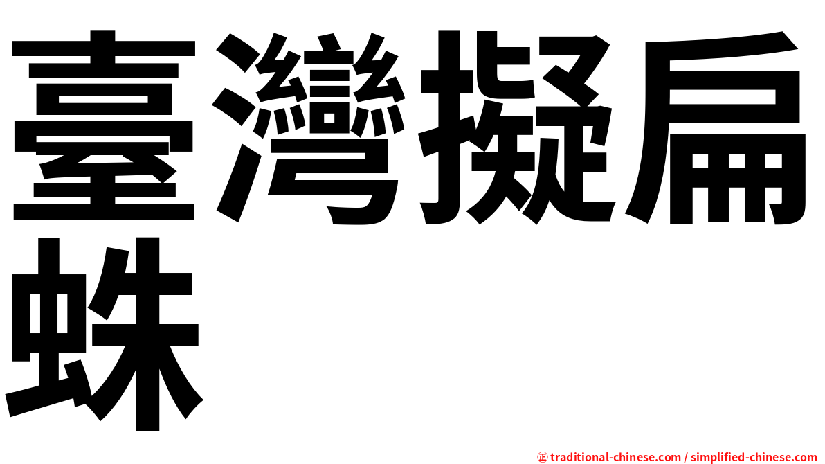 臺灣擬扁蛛