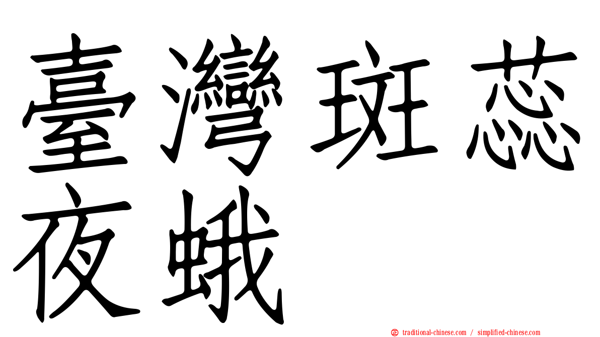 臺灣斑蕊夜蛾