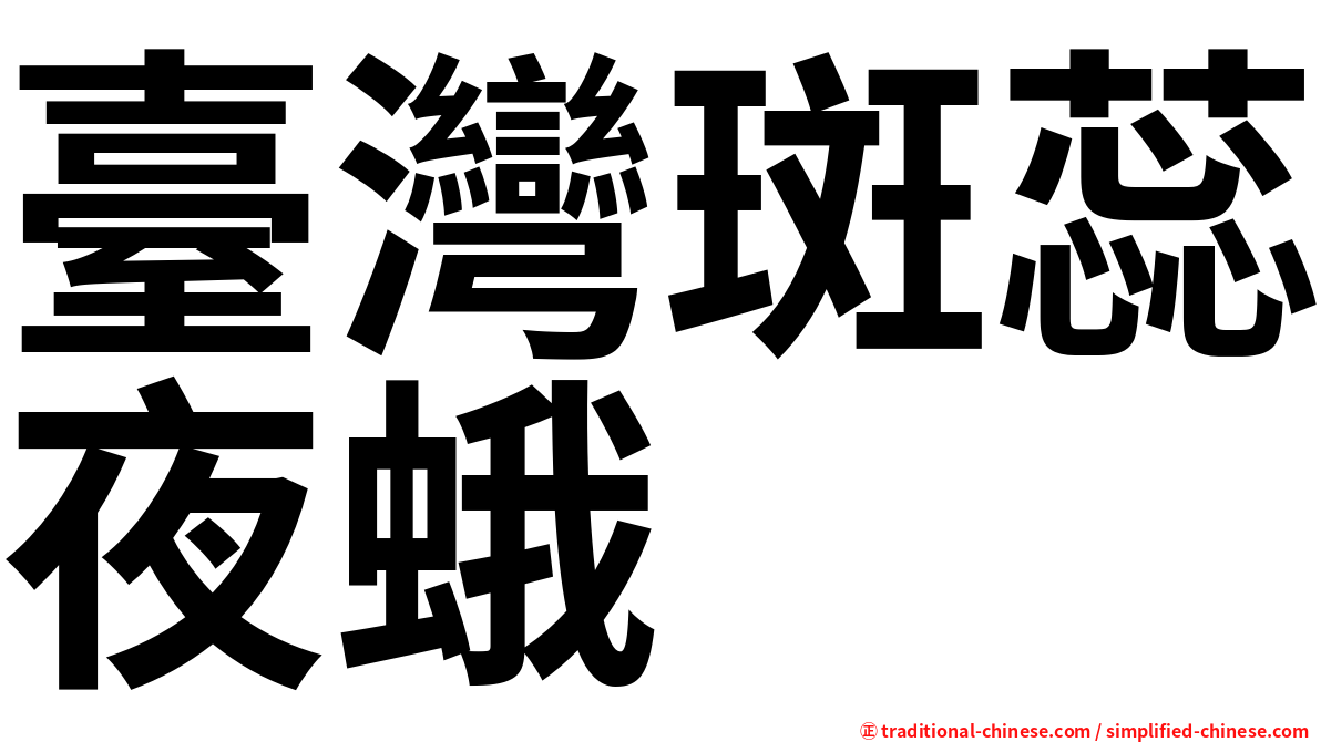臺灣斑蕊夜蛾