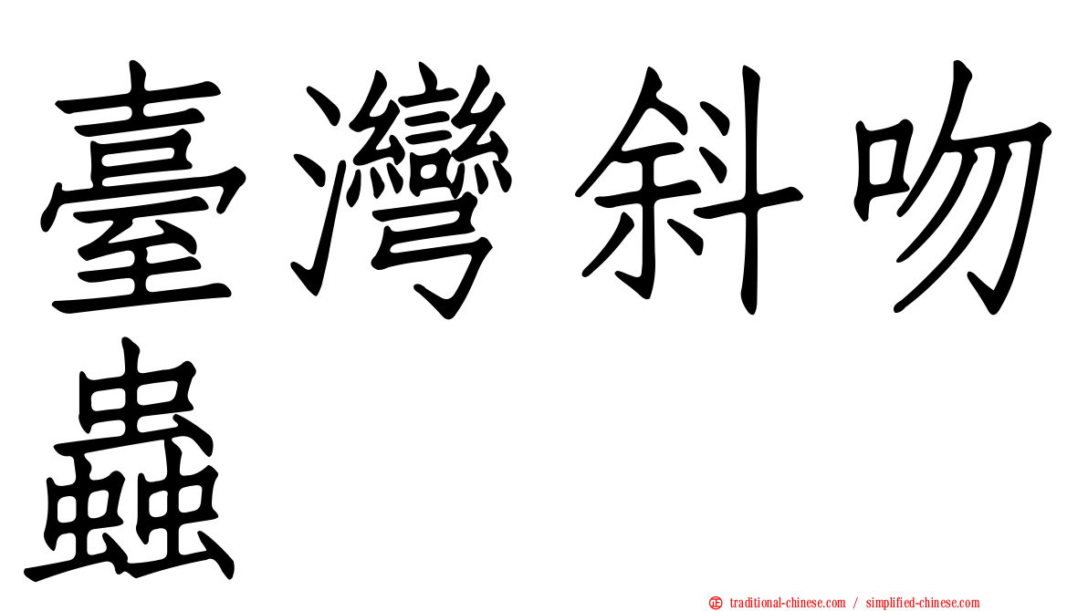 臺灣斜吻蟲