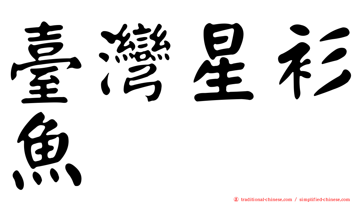臺灣星衫魚