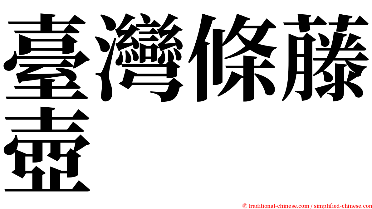 臺灣條藤壺 serif font