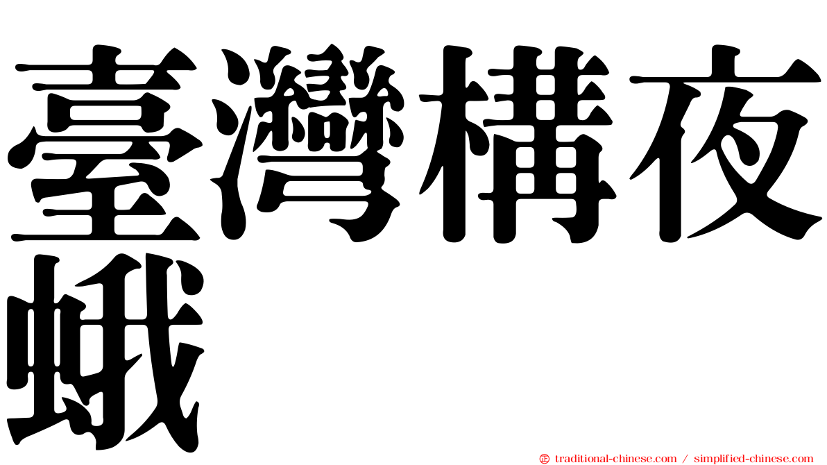 臺灣構夜蛾
