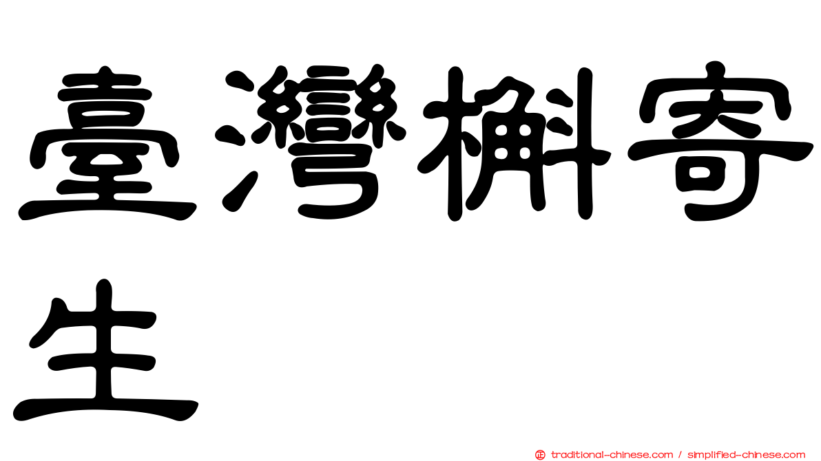 臺灣槲寄生