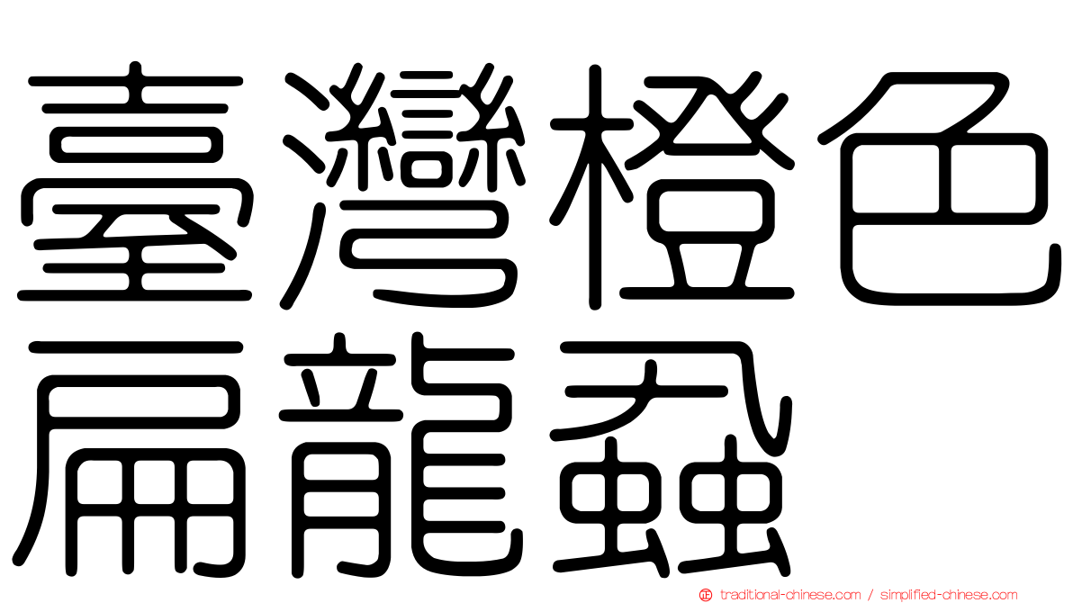 臺灣橙色扁龍蝨