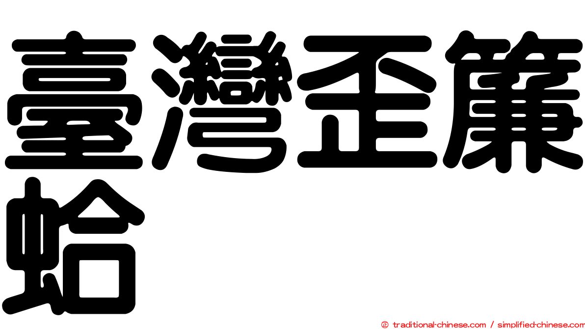 臺灣歪簾蛤