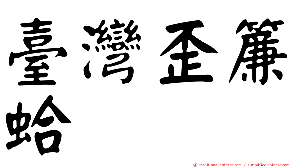 臺灣歪簾蛤