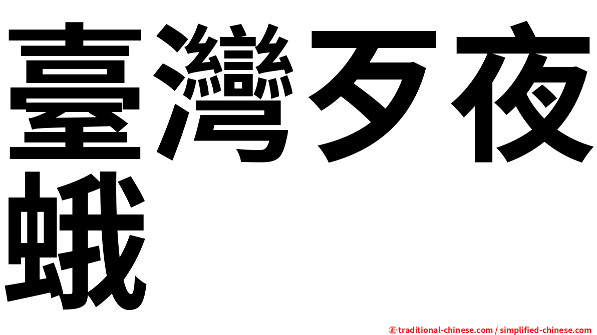 臺灣歹夜蛾