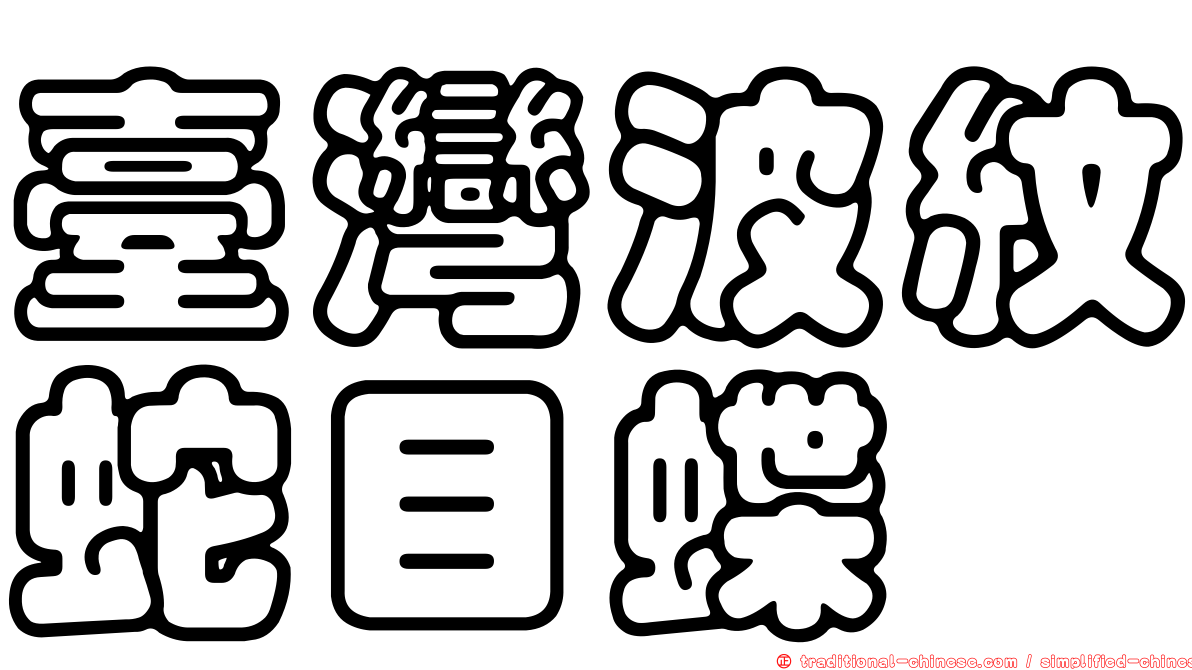 臺灣波紋蛇目蝶